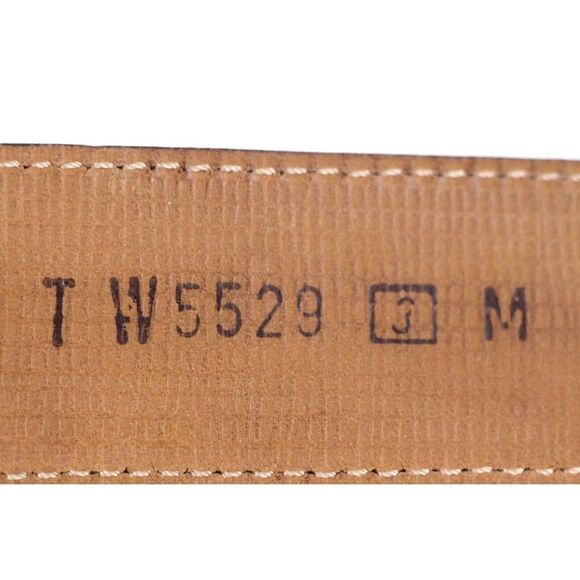 Tommy Bahama Spain TAN BROWN GENUINE LEATHER 1 1/8"Wd STRAW BRAIDED BELT M (D88 - Picture 6 of 12